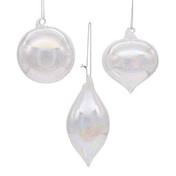 Kurt Adler Iridescent Ball Onion & Teardrop 3pc. Ornaments Set