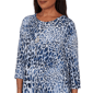 Womens Alfred Dunner Classics 3/4 Sleeve Leopard Blouse - image 5