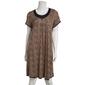 Womens Rene Rofe&#40;R&#41; Short Sleeve Leopard Nightshirt - image 1