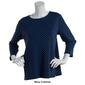 Petite Hasting & Smith 3/4 Sleeve Polka Dot Open Crew Neck Tee - image 6