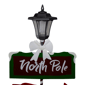 Northlight Solar-Powered North Pole Lantern Post Christmas Sign - image 2