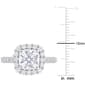 Sterling Silver 2 3/4ctw. White Moissanite Halo Ring - image 4