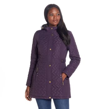 Weatherproof quilted hooded 2025 walker coat