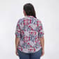 Plus Size Emily Daniels Short Sleeve One Pocket Dots Blouse - image 2