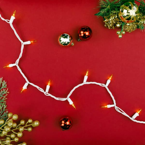 Northlight Seasonal 100ct. White Wire Yellow Christmas Lights
