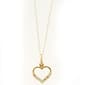 Kids Yellow 14kt. Gold Cubic Zirconia Heart Necklace - image 1