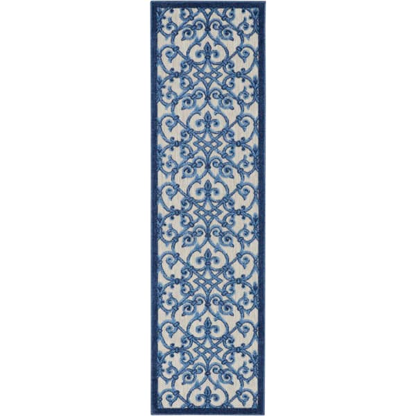 Nourison Aloha Scroll Contemporary Indoor/Outdoor Runner