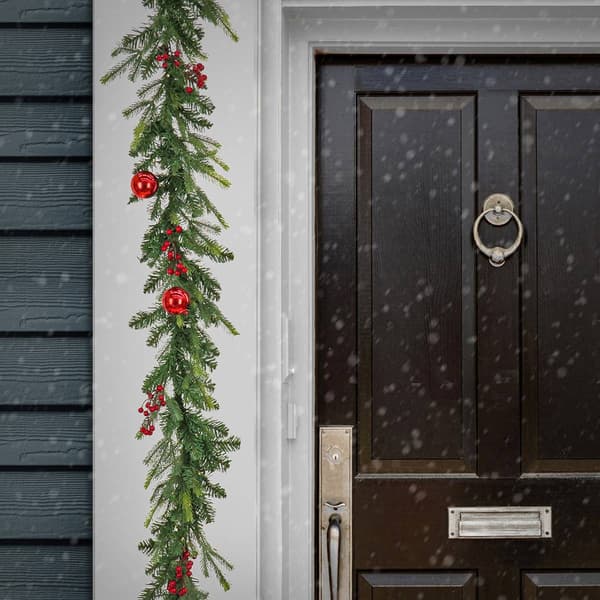 National Tree Feel Real&#174; Scotch Creek Fir Garland w/ 50 LED Light