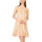 Womens MSK S/L Mock Neck Print Challis Dress - image 1