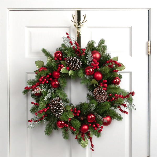 Northlight Reindeer Over the Door Christmas Wreath Hanger