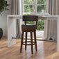 HH2 Home Lawton Wood & Upholstered Swivel Bar Height Stool - image 1