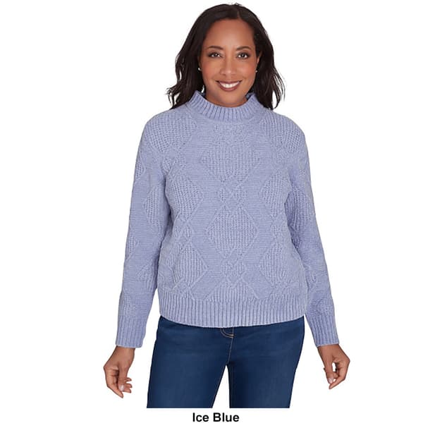 Womens Alfred Dunner Classics Diamond Stitch Pullover Sweater