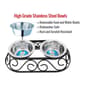 Indipets Wrought Iron Oval Crown Double Diner Feeder - image 3