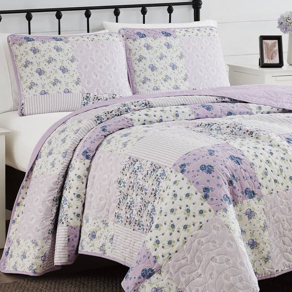 Cannon Elissa Patchwork Floral Quilt Set