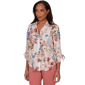 Petite Alfred Dunner Camden Market Floral Button Front Blouse - image 3