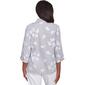 Womens Alfred Dunner Dress Code Floral Stripe Button Down - image 2