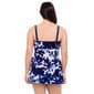 Womens Leilani Midnight Floral Princess Seam Swimdress - image 3
