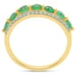 Gemstone Classics™ Round Emerald with White Zircon 7-Stone Ring - image 4