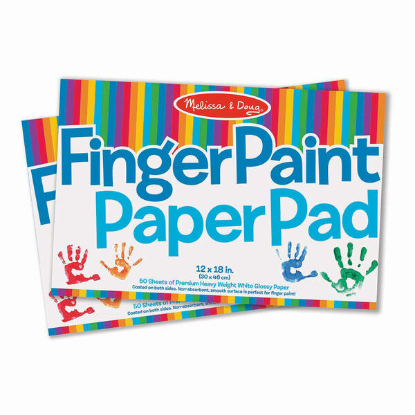 Melissa &amp; Doug(R) Finger Paint Paper Pad 2 pk. - 12x18 - image 
