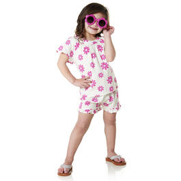 Toddler Girl BTween&#40;R&#41; Crinkle Gauze Daisy Set w/ Sunglasses