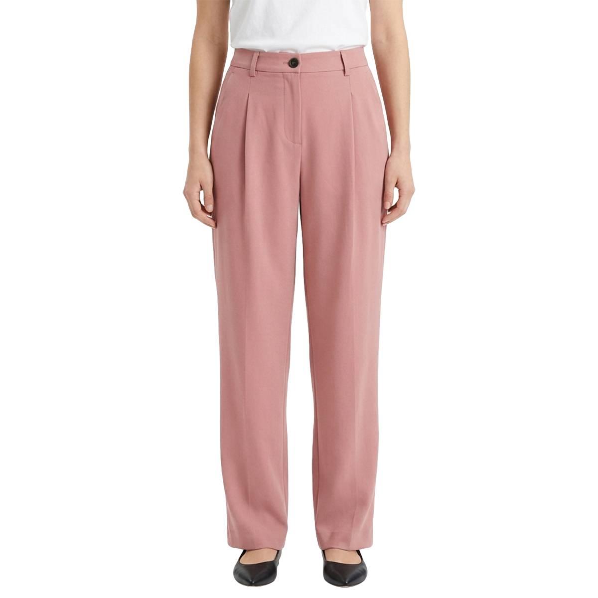 Womens One 5 One Solid Pleated Crepe High Rise Trouser