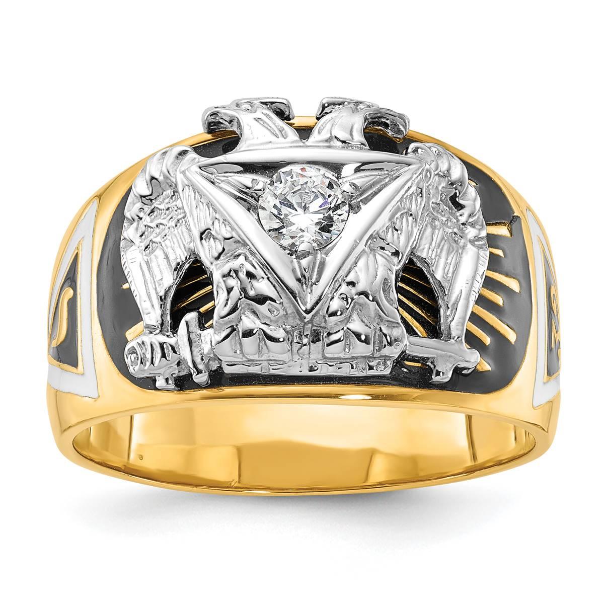 Mens Gentlemens Classics(tm) 14kt. Gold 1/5ctw. Diamond Eagle Ring