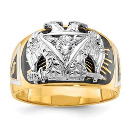 Mens Gentlemens Classics&#40;tm&#41; 14kt. Gold 1/5ctw. Diamond Eagle Ring