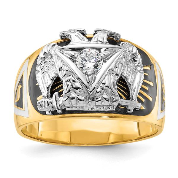 Mens Gentlemens Classics(tm) 14kt. Gold 1/5ctw. Diamond Eagle Ring - image 