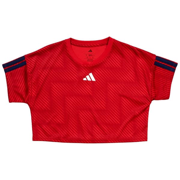 Girls (7-16) adidas(R) Abstract Print World Soccer Top - image 