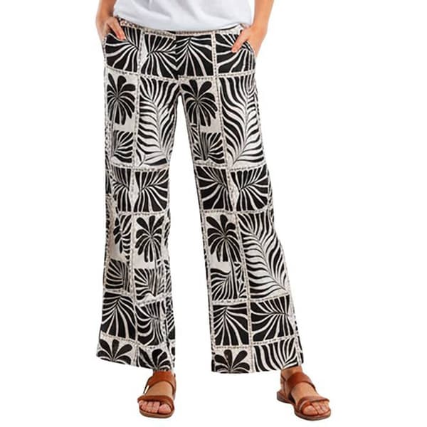 Womens Robert Louis Pull On Patchwork Sailor Button Pants