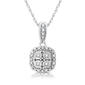 Nova Star&#40;R&#41; 1/10cttw. Lab Grown Diamond Cushion Frame Pendant - image 1