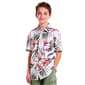 Boys &#40;8-20&#41; Visitor Short Sleeve Floral Leaf Button Down Shirt - image 1