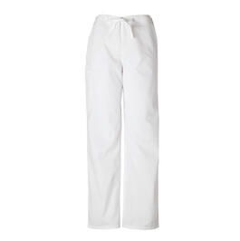 Unisex Cherokee Drawstring Cargo Pants - White