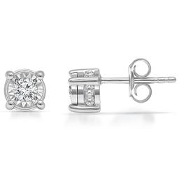 Diamond Classics(tm) White Gold Solitaire Diamond  Stud Earrings