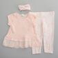 Baby Girl &#40;12-24M&#41; Tahari Eyelet Hem Top/Rib Floral Leggings Set - image 1