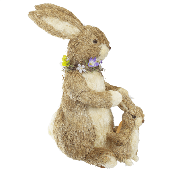 Northlight 14in. Mommy & Baby Easter Bunny Rabbit Figure