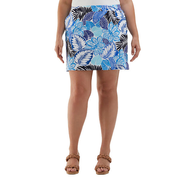 Plus Size Rafaella&#40;R&#41; Tropical Stretch Skort with Pockets - image 