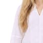 Womens NY Collection 3/4 Sleeve Split Neck Eyelet Lace Blouse - image 4
