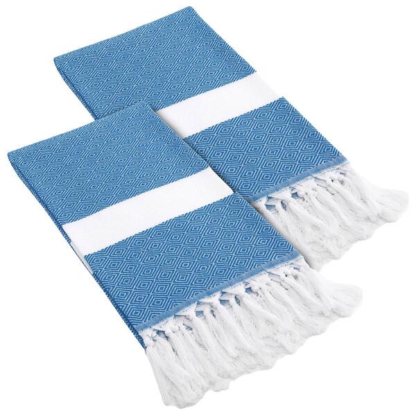 Linum Home Textiles Diamond Pestemal Beach Towel - Set of 2