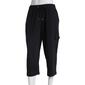 Plus Size Hasting & Smith Knit Cargo Capri Pants - image 1