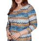Petite Alfred Dunner Tuscany Two In One Abstract Stripe Blouse - image 5