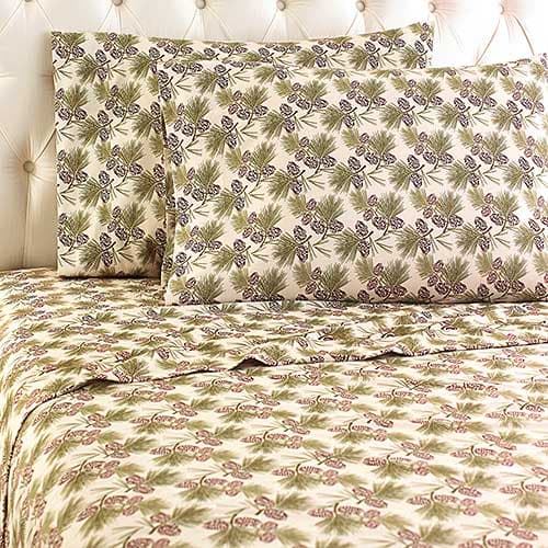 Micro Flannel&#40;R&#41; Pinecone Natural Sheet Set - image 