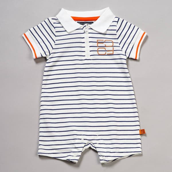 Baby Boy &#40;3-9M&#41; French Connection Stripe Polo Romper - image 