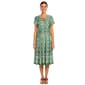Womens Sami & Jo Short Sleeve Floral Beaded Neck A-Line Dress - image 1