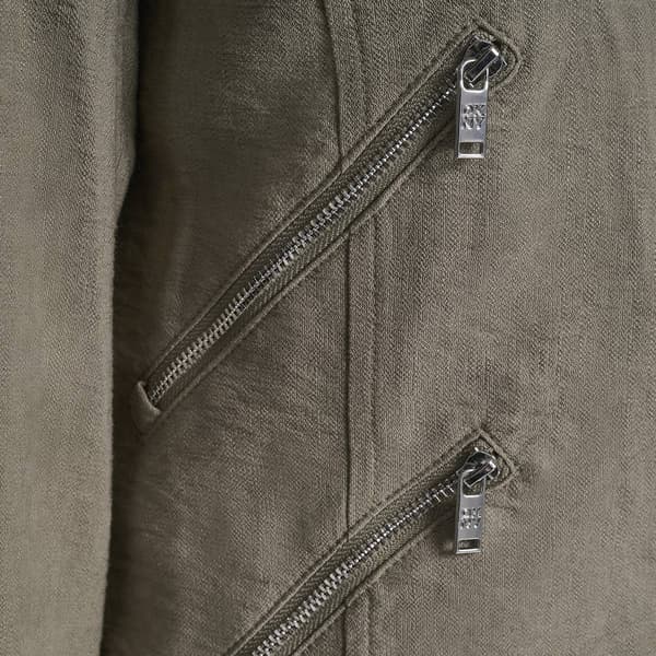 Womens DKNY Sport Long Sleeve Zip Front Crinkle Moto Jacket