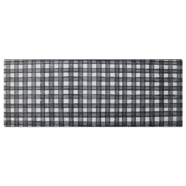 J&V Textiles Cloud Comfort Gingham Anti-Fatigue Kitchen Mat