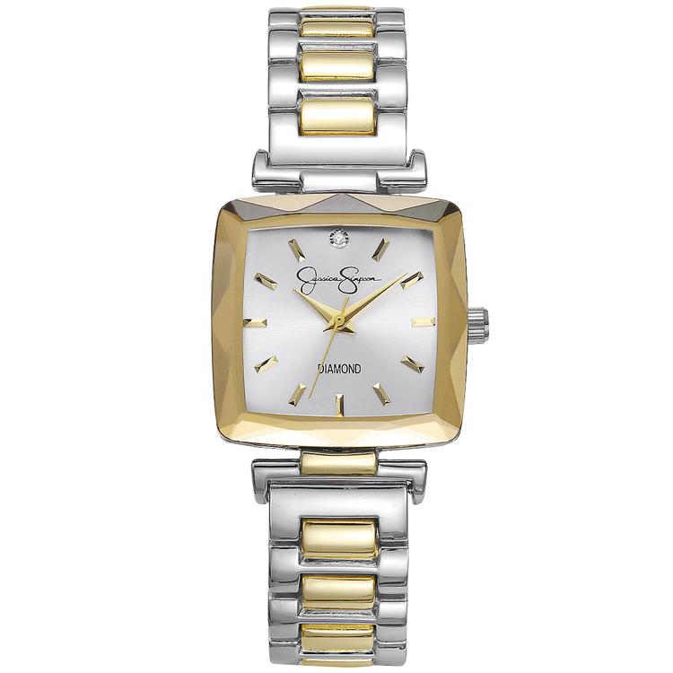 Womens Jessica Simpson Two-Tone Bracelet Watch - JSD0002TTG