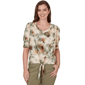Womens Skyes the Limit Key Items Elbow Sleeve Tie Dye Blouse - image 1