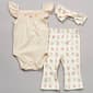 Baby Girl &#40;NB-9M&#41; Chick Pea&#40;R&#41; 3pc. Bodysuit & Floral Pants Set - image 1