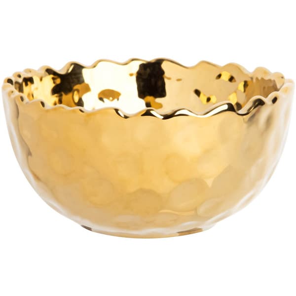 Home Essentials 4 Gold Hammered Tidbit Bowls - Set of 2 - image 